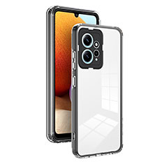 Silikon Schutzhülle Rahmen Tasche Hülle Durchsichtig Transparent Spiegel H01P für Xiaomi Redmi Note 12 4G Schwarz