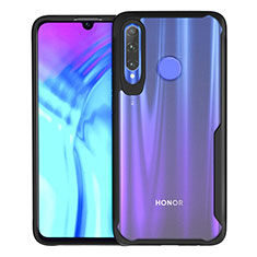 Silikon Schutzhülle Rahmen Tasche Hülle Durchsichtig Transparent Spiegel H02 für Huawei Honor 20E Schwarz