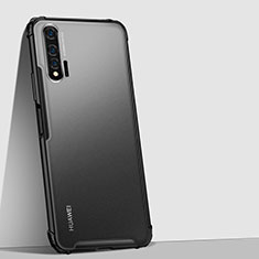 Silikon Schutzhülle Rahmen Tasche Hülle Durchsichtig Transparent Spiegel H02 für Huawei Nova 6 5G Schwarz