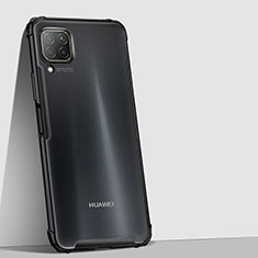 Silikon Schutzhülle Rahmen Tasche Hülle Durchsichtig Transparent Spiegel H02 für Huawei Nova 6 SE Schwarz