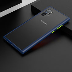 Silikon Schutzhülle Rahmen Tasche Hülle Durchsichtig Transparent Spiegel H02 für Samsung Galaxy Note 10 Plus 5G Blau