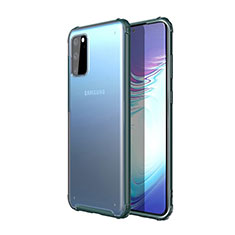 Silikon Schutzhülle Rahmen Tasche Hülle Durchsichtig Transparent Spiegel H02 für Samsung Galaxy S20 Grün