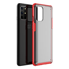 Silikon Schutzhülle Rahmen Tasche Hülle Durchsichtig Transparent Spiegel M01 für OnePlus 8T 5G Rot