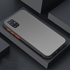 Silikon Schutzhülle Rahmen Tasche Hülle Durchsichtig Transparent Spiegel M01 für Samsung Galaxy A71 4G A715 Schwarz