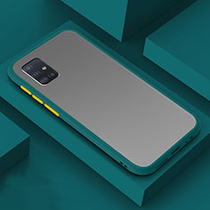 Silikon Schutzhülle Rahmen Tasche Hülle Durchsichtig Transparent Spiegel M01 für Samsung Galaxy A71 5G Grün