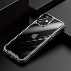 Silikon Schutzhülle Rahmen Tasche Hülle Durchsichtig Transparent Spiegel M03 für Apple iPhone 12 Mini Grau