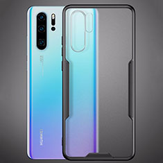 Silikon Schutzhülle Rahmen Tasche Hülle Durchsichtig Transparent Spiegel M03 für Huawei P30 Pro New Edition Schwarz