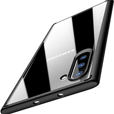 Silikon Schutzhülle Rahmen Tasche Hülle Durchsichtig Transparent Spiegel M03 für Samsung Galaxy Note 10 Schwarz