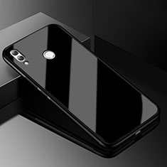 Silikon Schutzhülle Rahmen Tasche Hülle Durchsichtig Transparent Spiegel M04 für Huawei Honor V10 Lite Schwarz