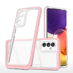 Silikon Schutzhülle Rahmen Tasche Hülle Durchsichtig Transparent Spiegel MQ1 für Samsung Galaxy A34 5G Rosegold