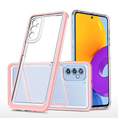 Silikon Schutzhülle Rahmen Tasche Hülle Durchsichtig Transparent Spiegel MQ1 für Samsung Galaxy M52 5G Rosegold