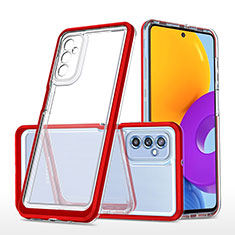 Silikon Schutzhülle Rahmen Tasche Hülle Durchsichtig Transparent Spiegel MQ1 für Samsung Galaxy M52 5G Rot