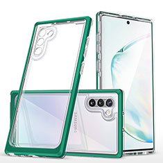 Silikon Schutzhülle Rahmen Tasche Hülle Durchsichtig Transparent Spiegel MQ1 für Samsung Galaxy Note 10 5G Grün