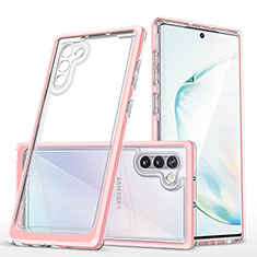 Silikon Schutzhülle Rahmen Tasche Hülle Durchsichtig Transparent Spiegel MQ1 für Samsung Galaxy Note 10 5G Rosegold