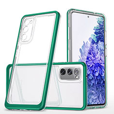 Silikon Schutzhülle Rahmen Tasche Hülle Durchsichtig Transparent Spiegel MQ1 für Samsung Galaxy S20 FE (2022) 5G Grün