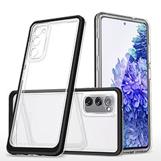 Silikon Schutzhülle Rahmen Tasche Hülle Durchsichtig Transparent Spiegel MQ1 für Samsung Galaxy S20 FE 5G Schwarz