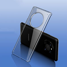 Silikon Schutzhülle Rahmen Tasche Hülle Durchsichtig Transparent W01L für Huawei Mate 40 Pro Schwarz