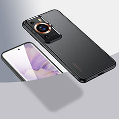 Silikon Schutzhülle Rahmen Tasche Hülle Durchsichtig Transparent W01L für Huawei P60 Schwarz