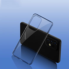 Silikon Schutzhülle Rahmen Tasche Hülle Durchsichtig Transparent W01L für Samsung Galaxy A73 5G Schwarz