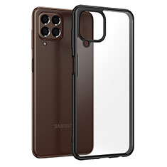 Silikon Schutzhülle Rahmen Tasche Hülle Durchsichtig Transparent WL1 für Samsung Galaxy M33 5G Schwarz