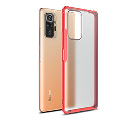 Silikon Schutzhülle Rahmen Tasche Hülle Durchsichtig Transparent WL1 für Xiaomi Redmi Note 10 Pro 4G Rot