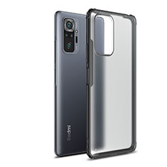 Silikon Schutzhülle Rahmen Tasche Hülle Durchsichtig Transparent WL1 für Xiaomi Redmi Note 10 Pro 4G Schwarz