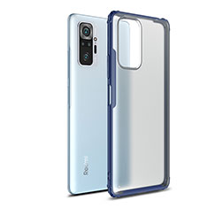 Silikon Schutzhülle Rahmen Tasche Hülle Durchsichtig Transparent WL1 für Xiaomi Redmi Note 10 Pro Max Blau