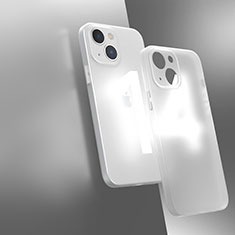 Silikon Schutzhülle Rahmen Tasche Hülle Durchsichtig Transparent WT1 für Apple iPhone 14 Plus Weiß