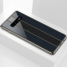 Silikon Schutzhülle Rahmen Tasche Hülle Spiegel A01 für Samsung Galaxy S10 5G Schwarz