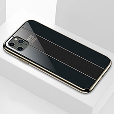 Silikon Schutzhülle Rahmen Tasche Hülle Spiegel F01 für Apple iPhone 11 Pro Schwarz