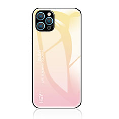 Silikon Schutzhülle Rahmen Tasche Hülle Spiegel Farbverlauf Regenbogen für Apple iPhone 13 Pro Max Gelb