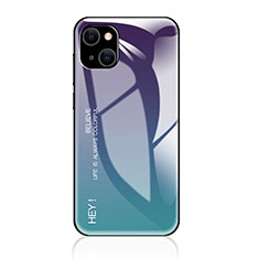 Silikon Schutzhülle Rahmen Tasche Hülle Spiegel Farbverlauf Regenbogen für Apple iPhone 14 Plus Violett