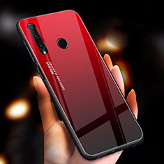 Silikon Schutzhülle Rahmen Tasche Hülle Spiegel Farbverlauf Regenbogen für Huawei Enjoy 9s Rot