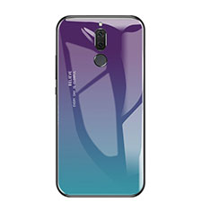 Silikon Schutzhülle Rahmen Tasche Hülle Spiegel Farbverlauf Regenbogen für Huawei Mate 10 Lite Plusfarbig