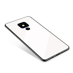 Silikon Schutzhülle Rahmen Tasche Hülle Spiegel Farbverlauf Regenbogen für Huawei Mate 20 Weiß