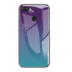 Silikon Schutzhülle Rahmen Tasche Hülle Spiegel Farbverlauf Regenbogen für Huawei P Smart Plusfarbig