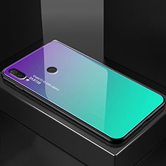 Silikon Schutzhülle Rahmen Tasche Hülle Spiegel Farbverlauf Regenbogen für Huawei P20 Lite Grün