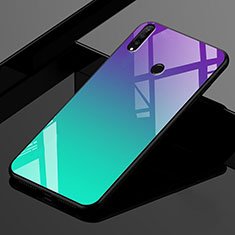 Silikon Schutzhülle Rahmen Tasche Hülle Spiegel Farbverlauf Regenbogen für Huawei P30 Lite XL Grün