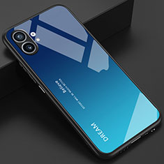 Silikon Schutzhülle Rahmen Tasche Hülle Spiegel Farbverlauf Regenbogen für Nothing Phone 1 Blau