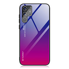 Silikon Schutzhülle Rahmen Tasche Hülle Spiegel Farbverlauf Regenbogen für Samsung Galaxy S22 Ultra 5G Pink