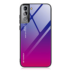 Silikon Schutzhülle Rahmen Tasche Hülle Spiegel Farbverlauf Regenbogen für Samsung Galaxy S23 5G Pink