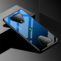 Silikon Schutzhülle Rahmen Tasche Hülle Spiegel Farbverlauf Regenbogen für Xiaomi Black Shark 3 Pro Blau