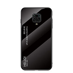 Silikon Schutzhülle Rahmen Tasche Hülle Spiegel Farbverlauf Regenbogen für Xiaomi Poco M2 Pro Schwarz
