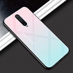Silikon Schutzhülle Rahmen Tasche Hülle Spiegel Farbverlauf Regenbogen für Xiaomi Poco X2 Rosa