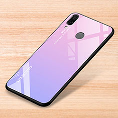 Silikon Schutzhülle Rahmen Tasche Hülle Spiegel Farbverlauf Regenbogen für Xiaomi Redmi Note 7 Pro Rosa