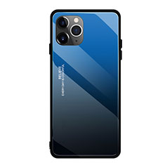 Silikon Schutzhülle Rahmen Tasche Hülle Spiegel Farbverlauf Regenbogen H01 für Apple iPhone 11 Pro Blau