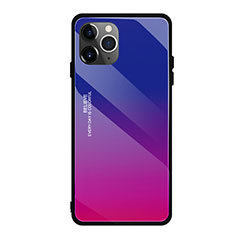 Silikon Schutzhülle Rahmen Tasche Hülle Spiegel Farbverlauf Regenbogen H01 für Apple iPhone 11 Pro Max Pink