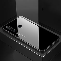 Silikon Schutzhülle Rahmen Tasche Hülle Spiegel Farbverlauf Regenbogen H01 für Huawei Honor 20E Schwarz