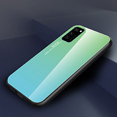 Silikon Schutzhülle Rahmen Tasche Hülle Spiegel Farbverlauf Regenbogen H01 für Huawei Honor V30 5G Grün