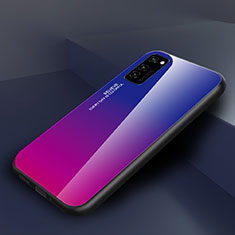 Silikon Schutzhülle Rahmen Tasche Hülle Spiegel Farbverlauf Regenbogen H01 für Huawei Honor View 30 Pro 5G Pink